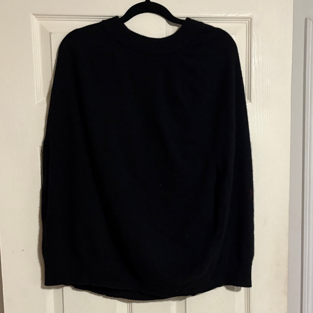 Neiman Marcus Black Cashmere Cape with arm holes